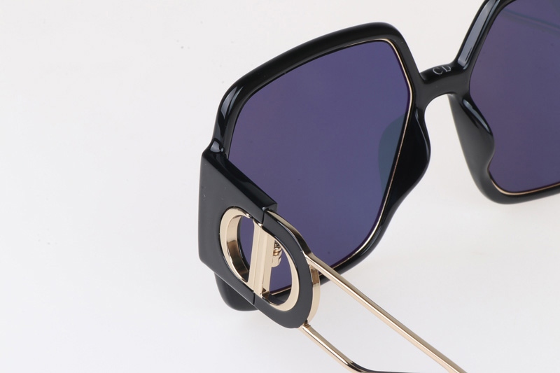 30Montaigne 2 Sunglasses Black Gold Gray