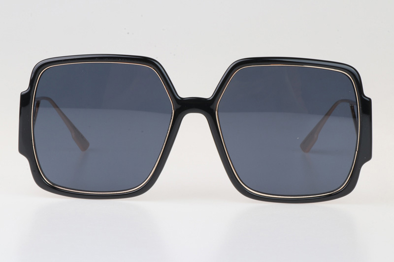 30Montaigne 2 Sunglasses Black Gold Gray