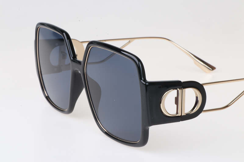 30Montaigne 2 Sunglasses Black Gold Gray