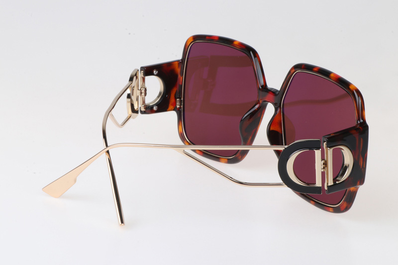 30Montaigne 2 Sunglasses Tortoise Gold Red