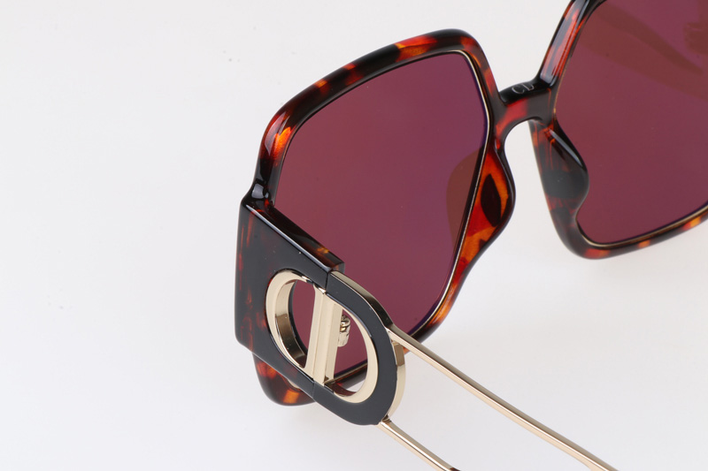 30Montaigne 2 Sunglasses Tortoise Gold Red