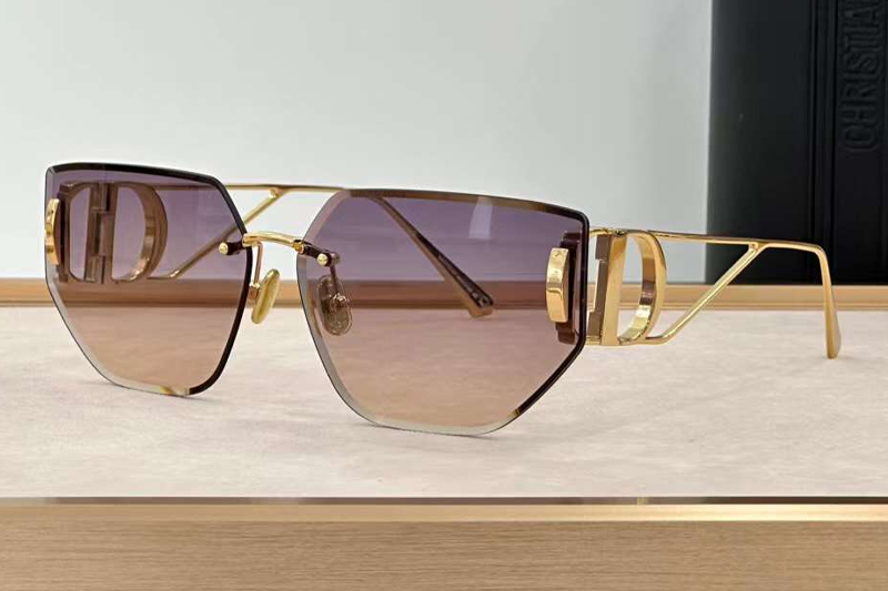 30Montaigne B3U Sunglasses Gold Gradient Purple