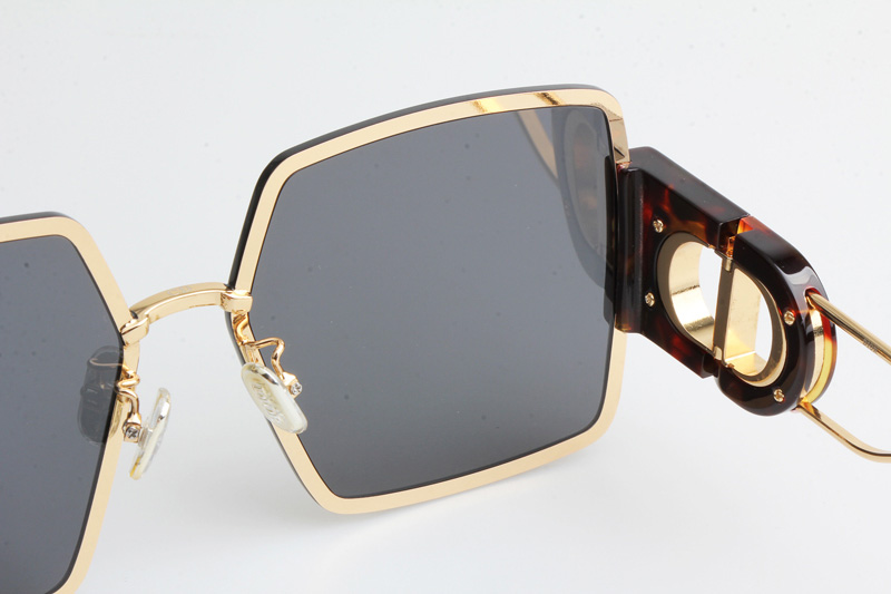 30Montaigne S4U Sunglasses Gold Tortoise Gray