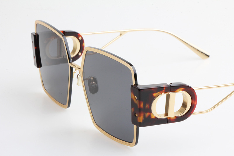 30Montaigne S4U Sunglasses Gold Tortoise Gray