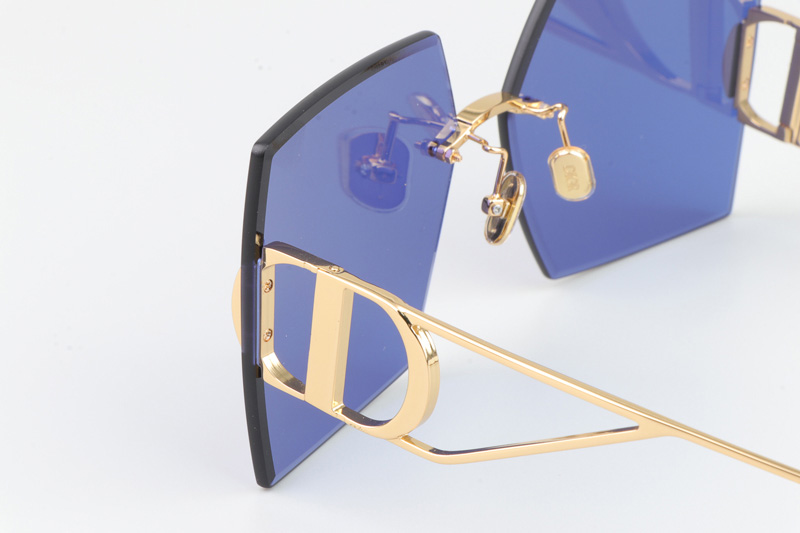 30Montaigne S7U Sunglasses Gold Blue