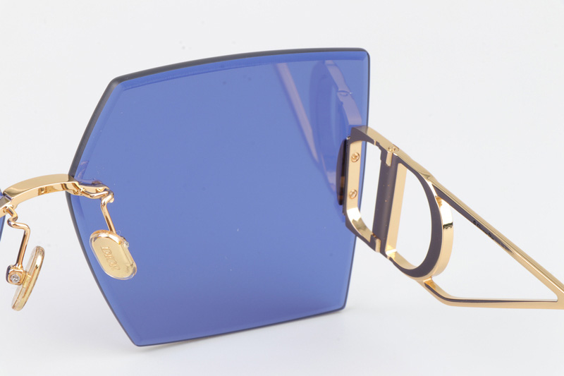 30Montaigne S7U Sunglasses Gold Blue