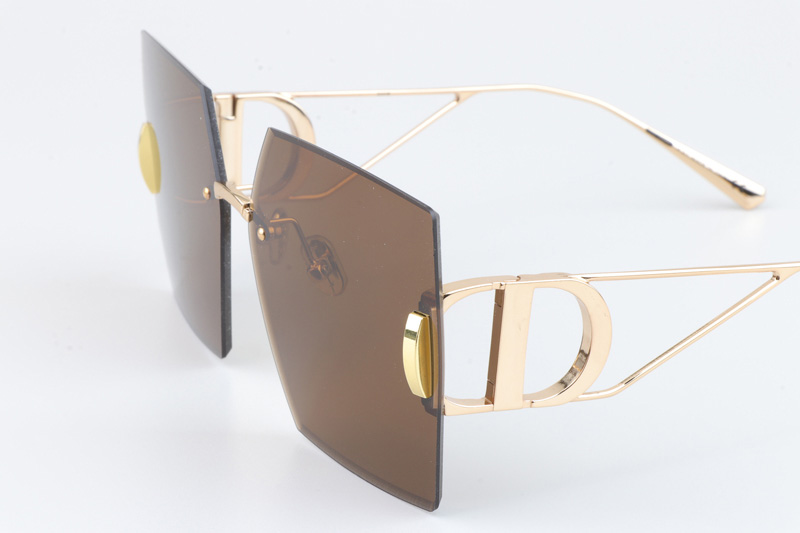 30Montaigne S7U Sunglasses Gold Brown