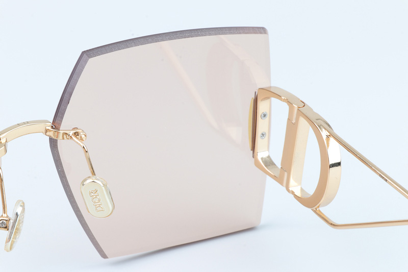 30Montaigne S7U Sunglasses Gold Light Brown