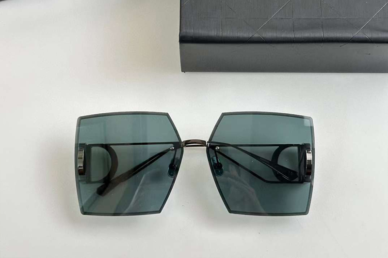 30Montaigne S7U Sunglasses Gunmetal Green