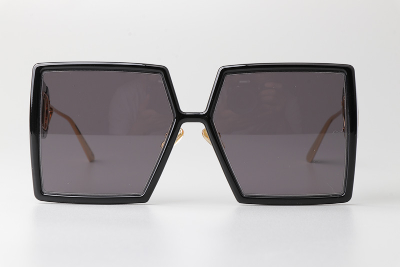 30Montaigne Sunglasses Black Gold Gray