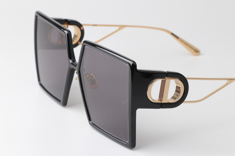 30Montaigne Sunglasses Black Gold Gray