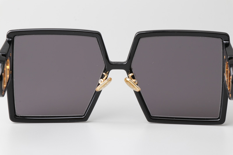 30Montaigne Sunglasses Black Gold Gray