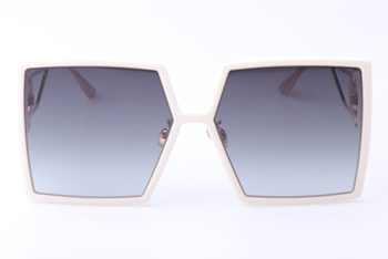 30Montaigne Sunglasses White Gold Gradient Gray