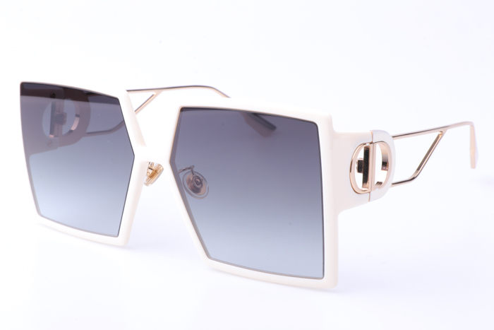30Montaigne Sunglasses White Gold Gradient Gray