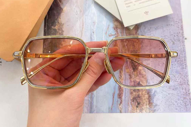 Admiral Sunglasses Gold Gradient Pink