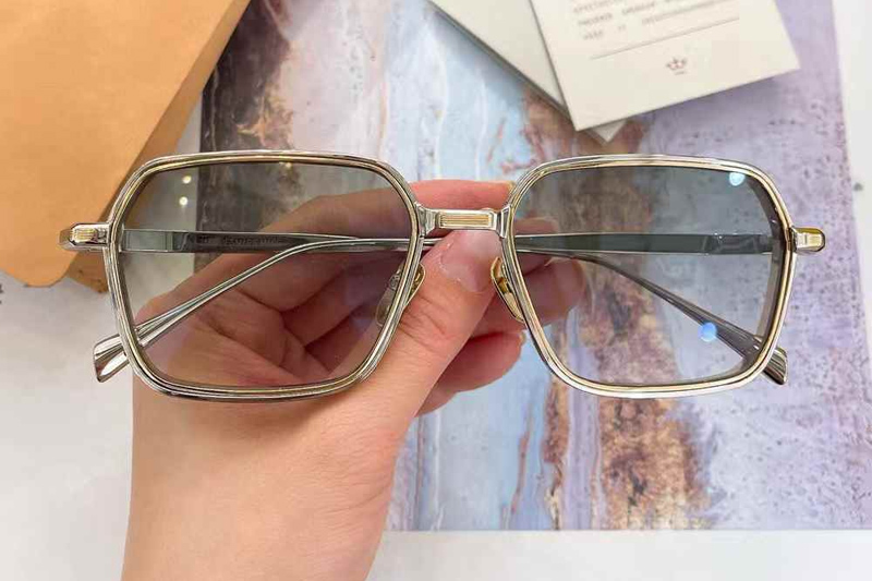 Admiral Sunglasses Silver Gradient Green