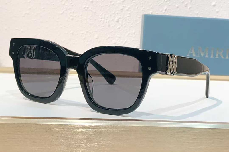 Amacsn1004 Sunglasses Black Silver Gray