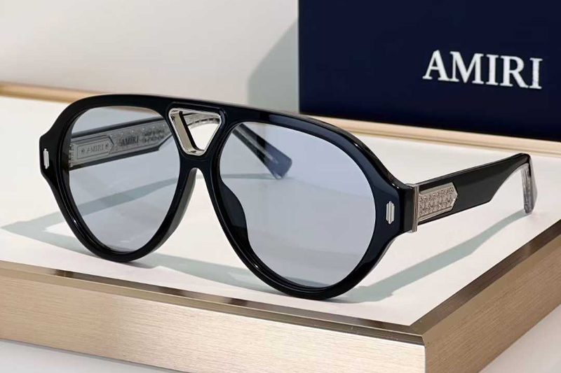 Amacsn1011 Sunglasses Black Silver Gray