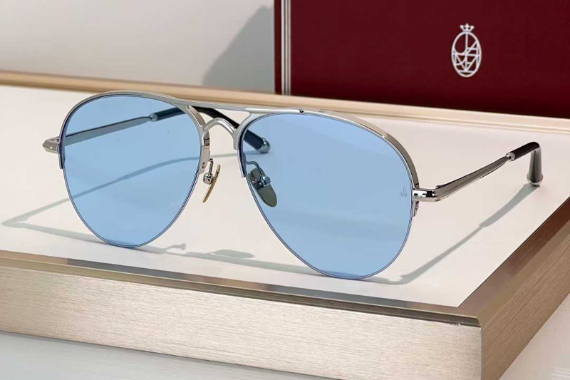 Amelia Sunglasses Silver Blue
