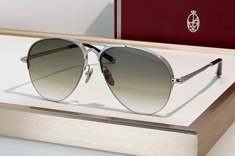 Amelia Sunglasses Silver Gradient Gray