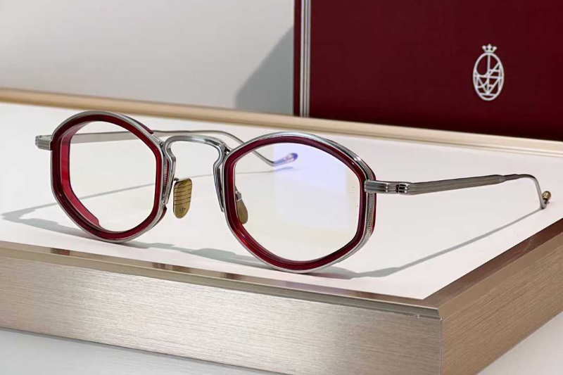 Aragon Eyeglasses Red Silver