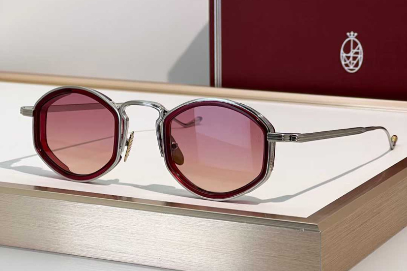 Aragon Sunglasses Red Silver Gradient Pink
