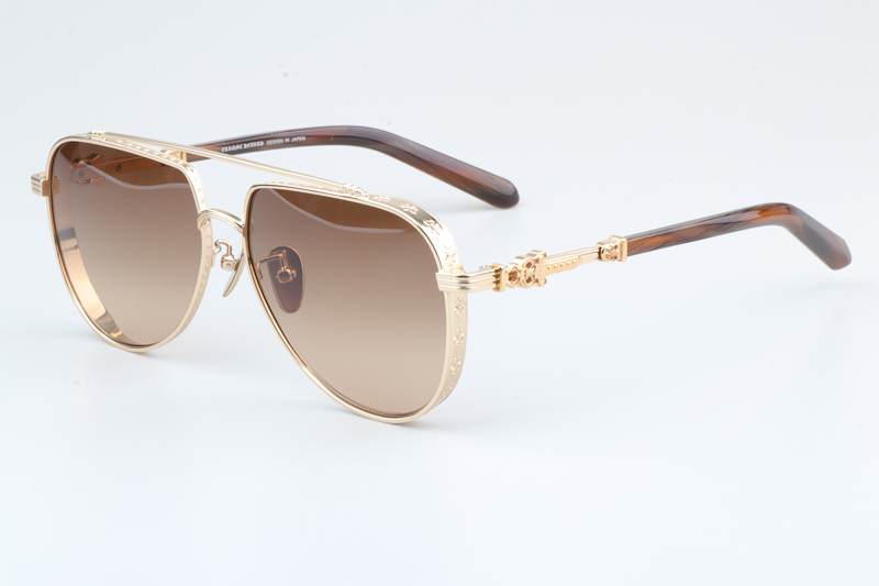 Armadildoe Sunglasses Gold Gradient Brown