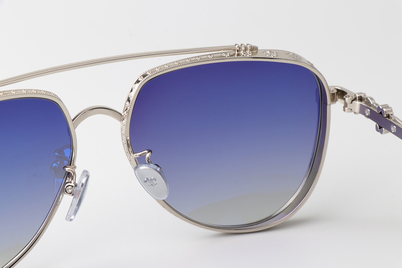 Armadildoe Sunglasses Silver Gradient Gray