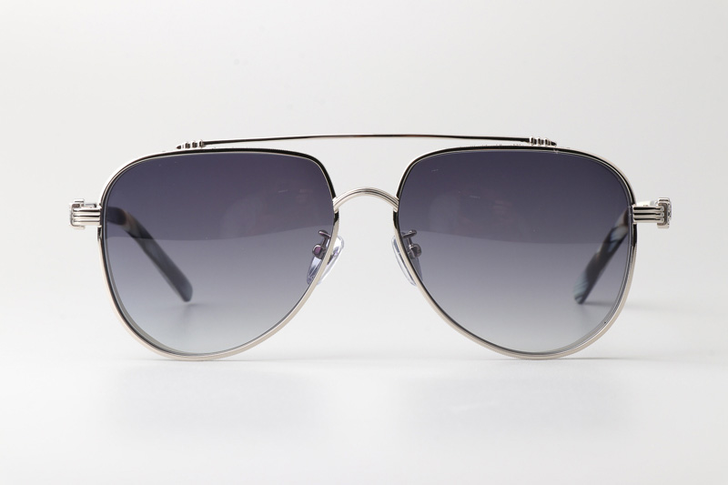 Armadildoe Sunglasses Silver Gradient Gray