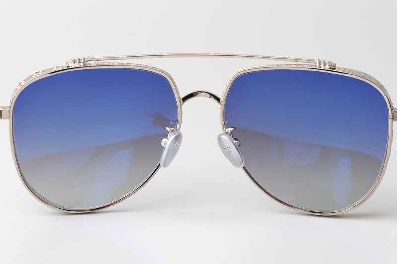 Armadildoe Sunglasses Silver Gradient Gray