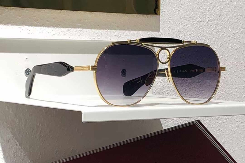 Aspen Sunglasses Gold Gradient Gray