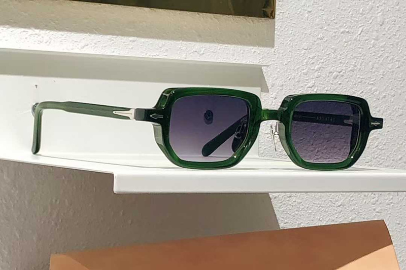Astaire Sunglasses Green Gradient Gray