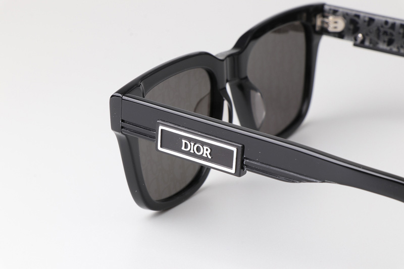 B23S11 Sunglasses Black Silver Logo