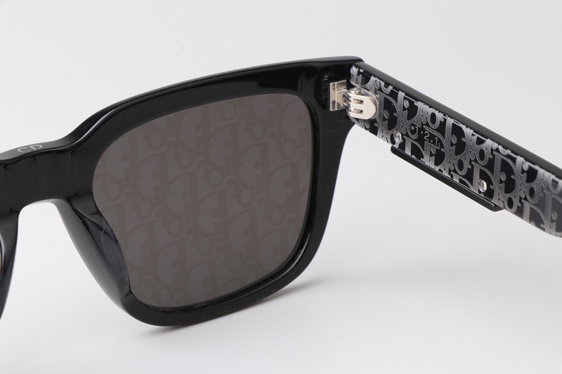 B23S11 Sunglasses Black Silver Logo