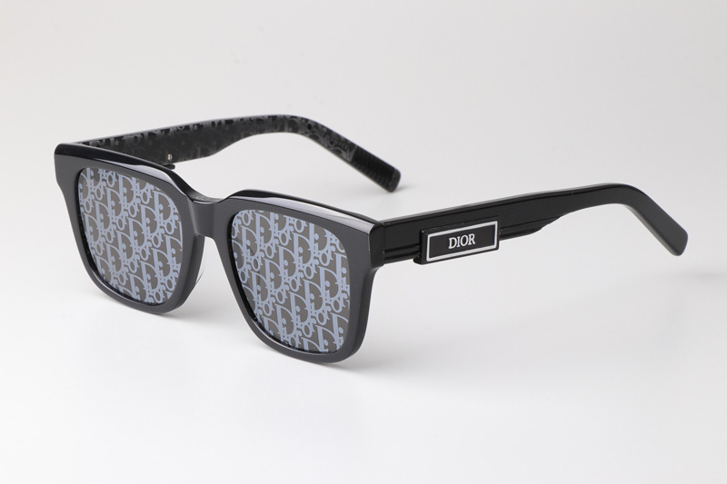 B23S11 Sunglasses Black Silver Logo