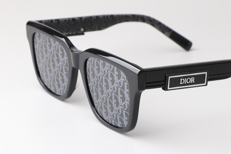 B23S11 Sunglasses Black Silver Logo