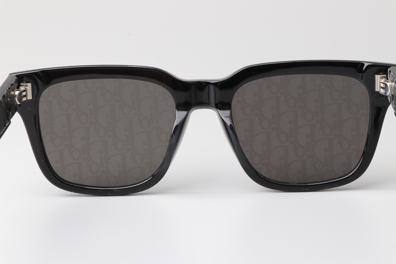B23S11 Sunglasses Black Silver Logo