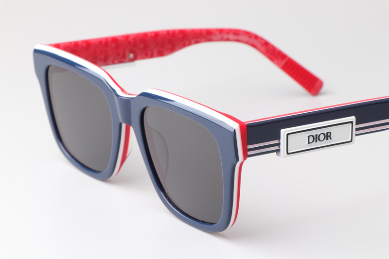 B23S11 Sunglasses Blue Red Gray