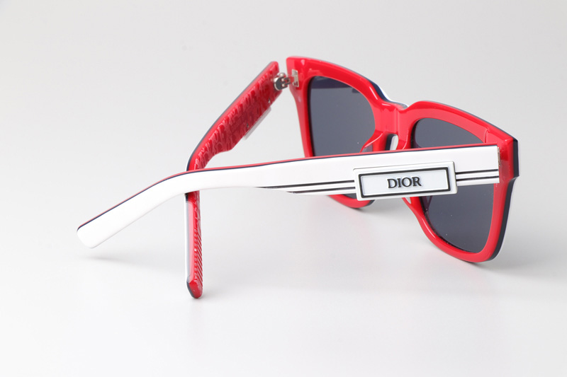 B23S11 Sunglasses White Red Blue