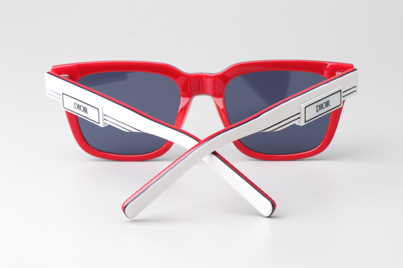 B23S11 Sunglasses White Red Blue