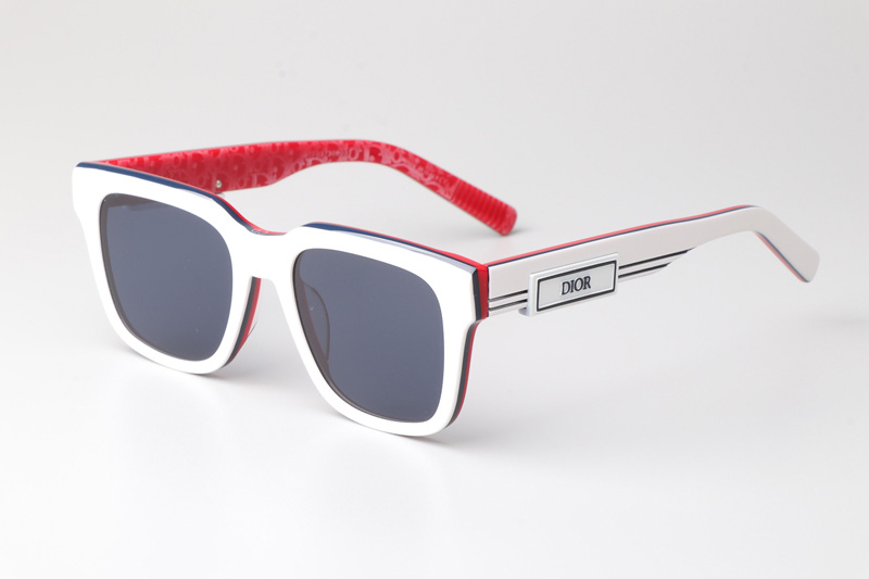 B23S11 Sunglasses White Red Blue