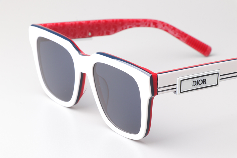 B23S11 Sunglasses White Red Blue