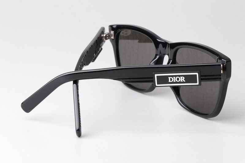 B23S2F Sunglasses Black Silver Logo