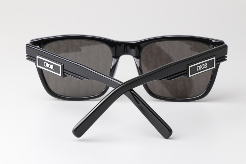 B23S2F Sunglasses Black Silver Logo