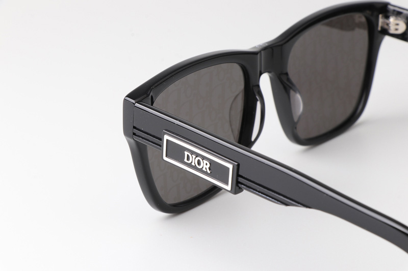 B23S2F Sunglasses Black Silver Logo