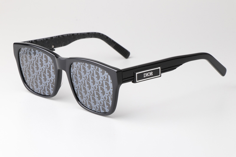 B23S2F Sunglasses Black Silver Logo