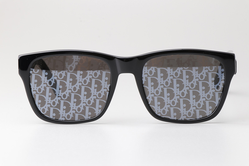 B23S2F Sunglasses Black Silver Logo