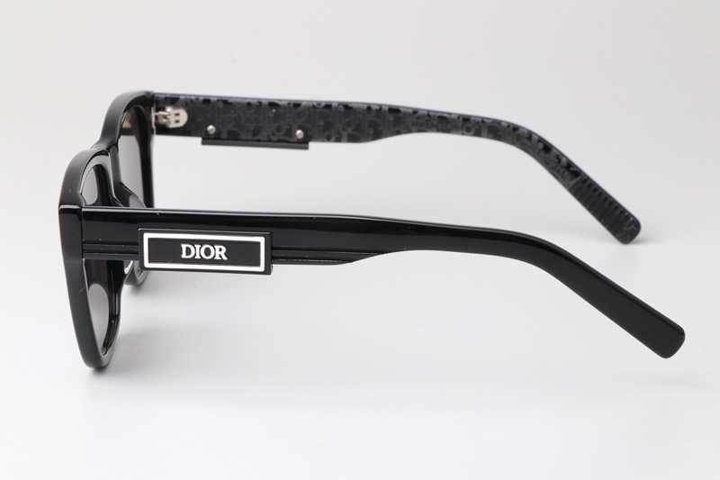 B23S2F Sunglasses Black Silver Logo