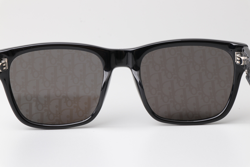 B23S2F Sunglasses Black Silver Logo