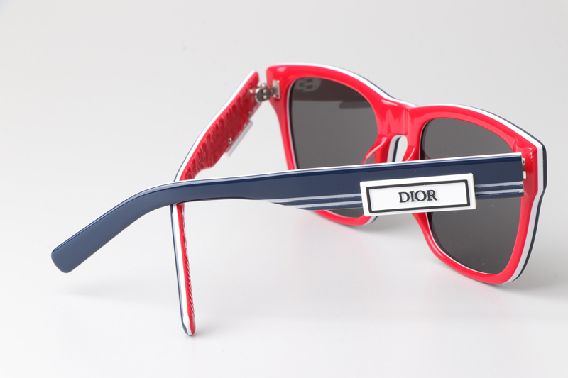 B23S2F Sunglasses Blue Red Gray